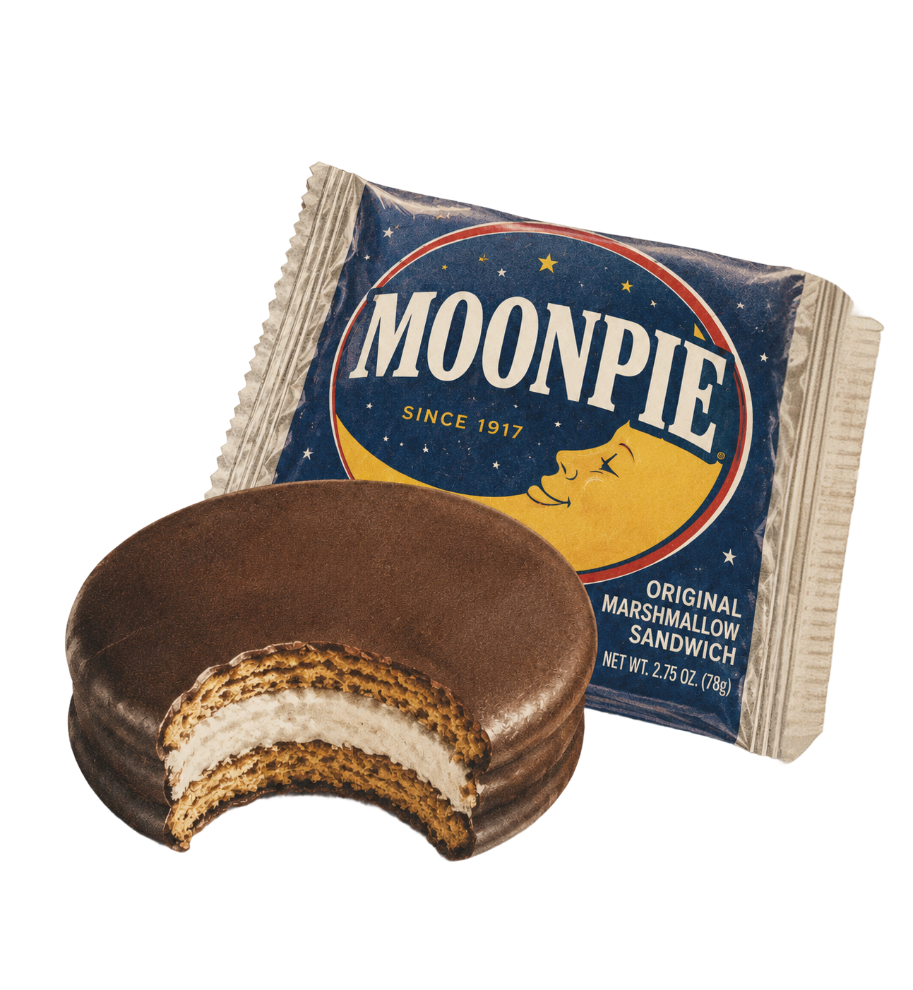 A vintage MoonPie wrapper